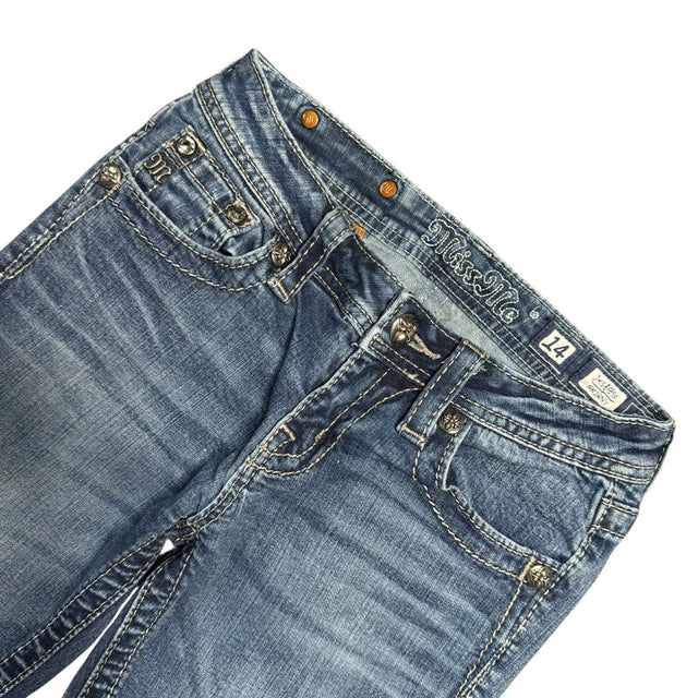 Miss me slim fit straight women designer low waist jeans(w24)
