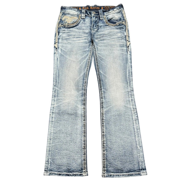 Rock revival bootcut/straight women designer jeans(w31)