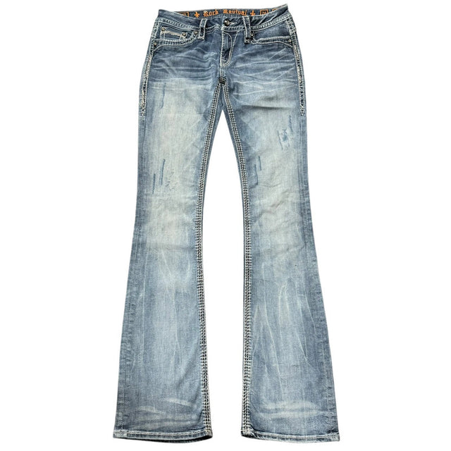Rock Revival flared/bootcut low waist tall women designer jeans(w28)