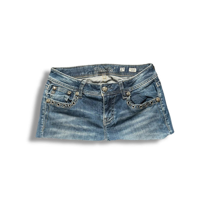 Miss me low waist mini designer Jeans skirt(w27)