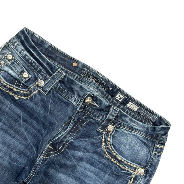 Miss me straight leg low waist women designer jeans(w28)