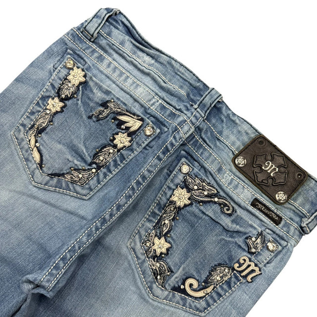 Miss me straight leg low waist women designer jeans(w27)