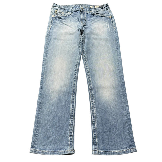 Miss me straight leg low waist women designer jeans(w27)