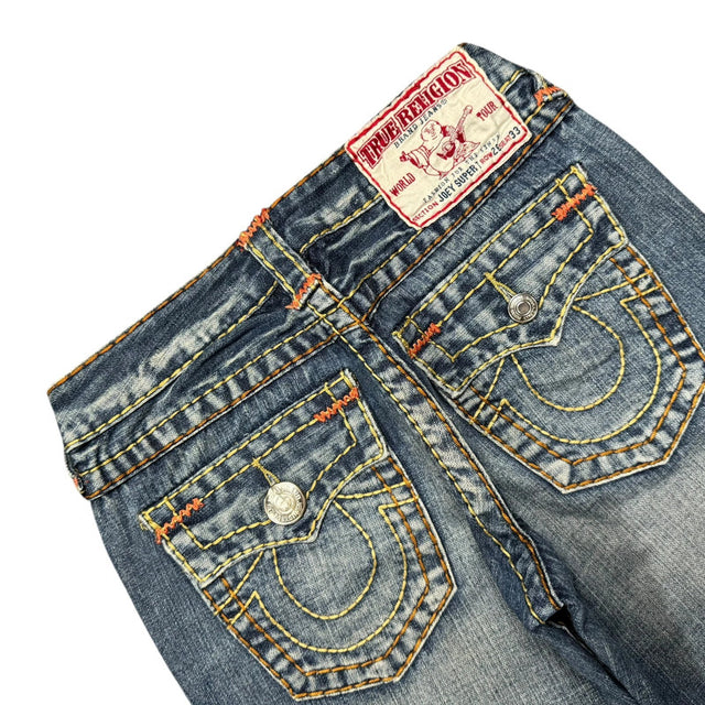 True Religion flared/bootcut low waist women designer jeans(w26)
