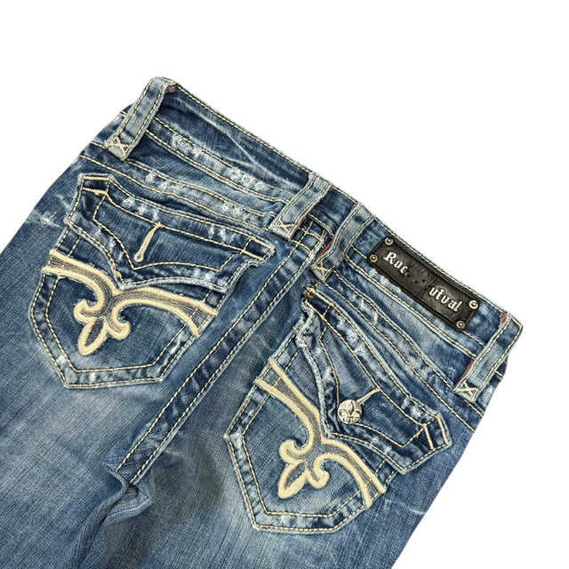 Rock Revival flared/bootcut low waist women designer jeans(w28)