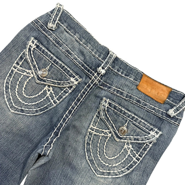 True Religion flared/bootcut low waist women designer jeans(w28)