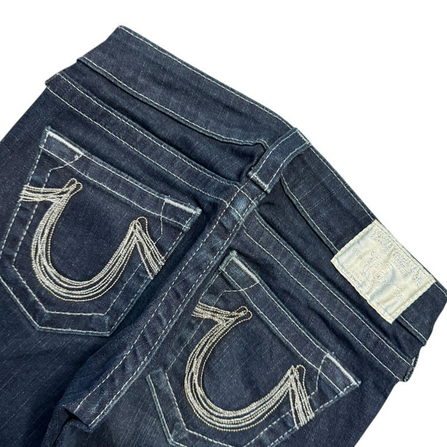 True Religion straight leg low waist women designer jeans(w24)