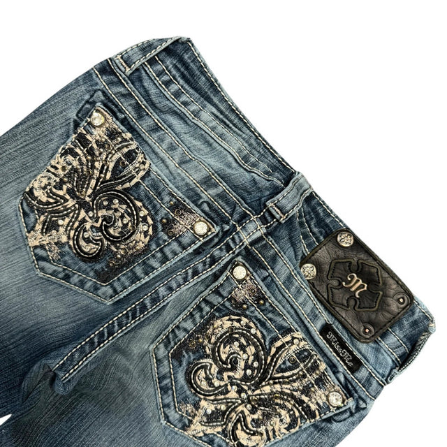 Miss me flared/bootcut low waist women designer jeans(w24)