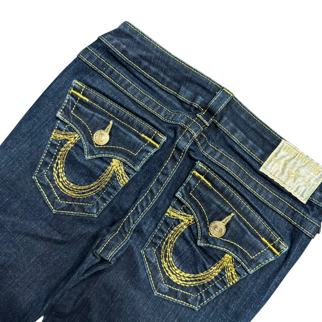 True Religion straight leg low waist women designer jeans(w26)