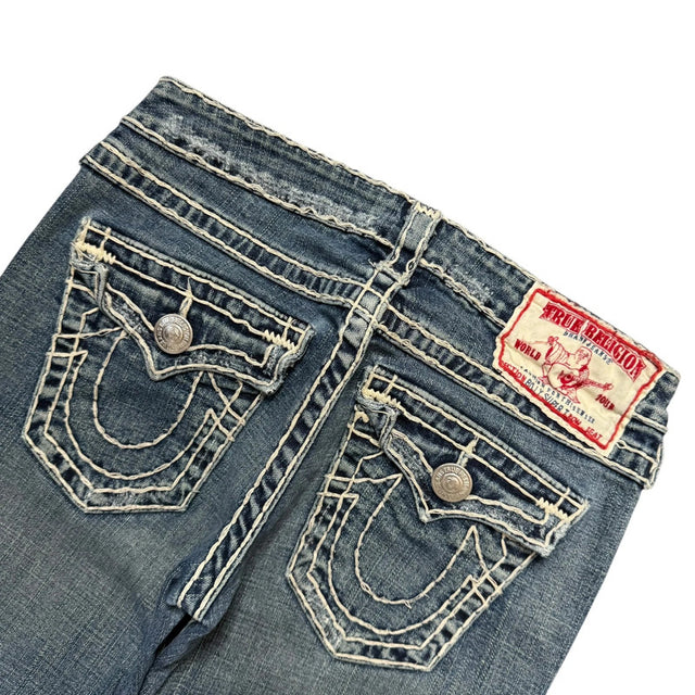 True Religion straight leg low waist Women Designer jeans(w27)