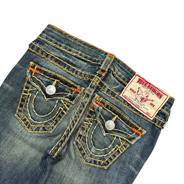 True Religion straight leg low waist women designer jeans(w26)
