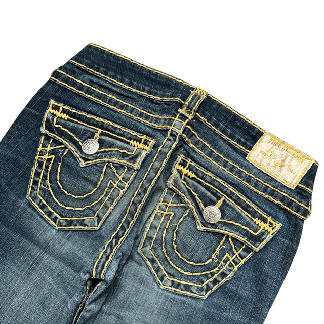 True Religion flared/bootcut low waist women designer jeans(w27)