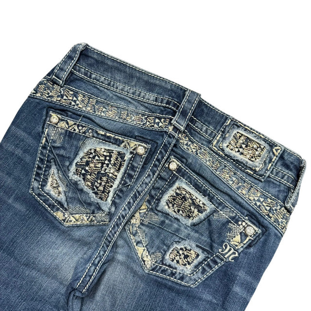 Miss me straight leg low waist women designer jeans(w26)