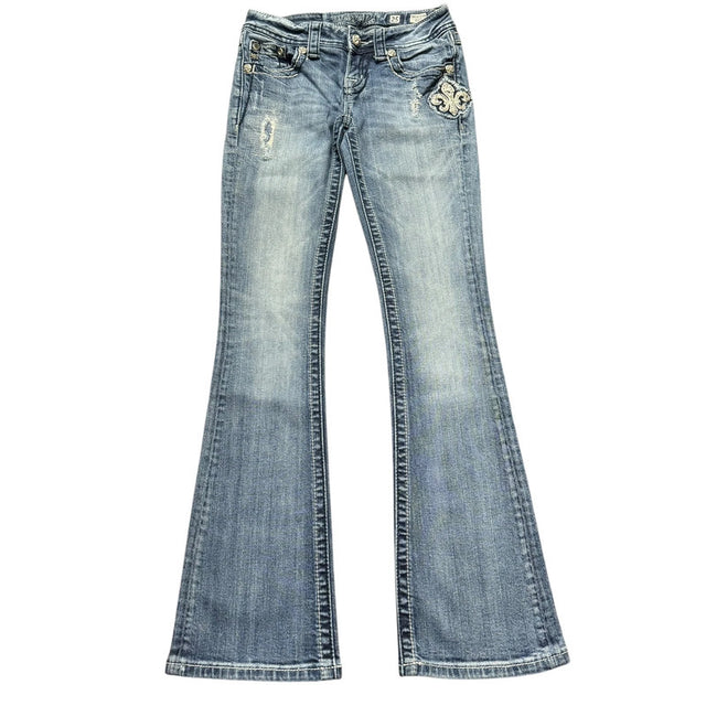 Miss me flared/bootcut low waist women designer jeans(w25)