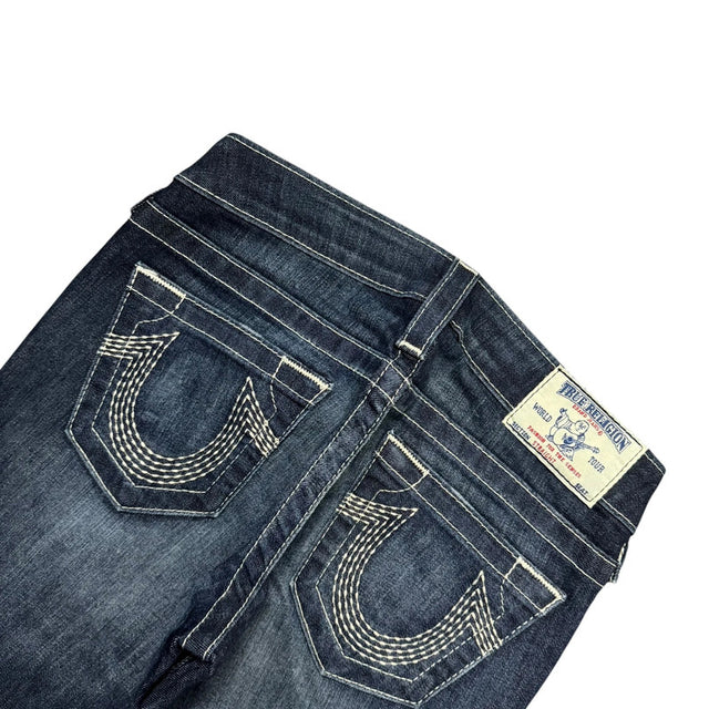 True Religion straight leg low waist women designer jeans(w24)