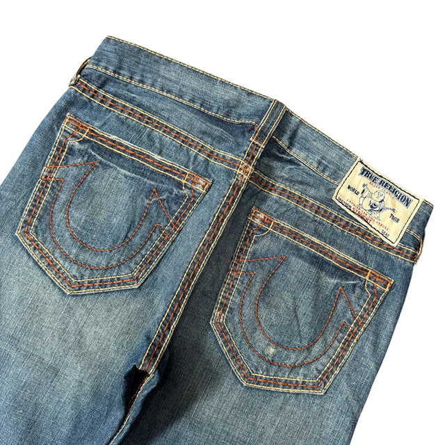 True Religion baggy/straight leg unisex designer jeans(w34)