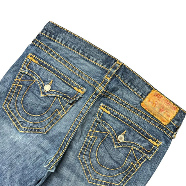 True religion baggy/straight leg unisex designer jeans(w36)