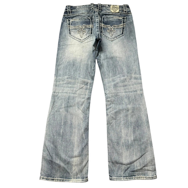 Rock Revival baggy unisex designer jeans(w36)