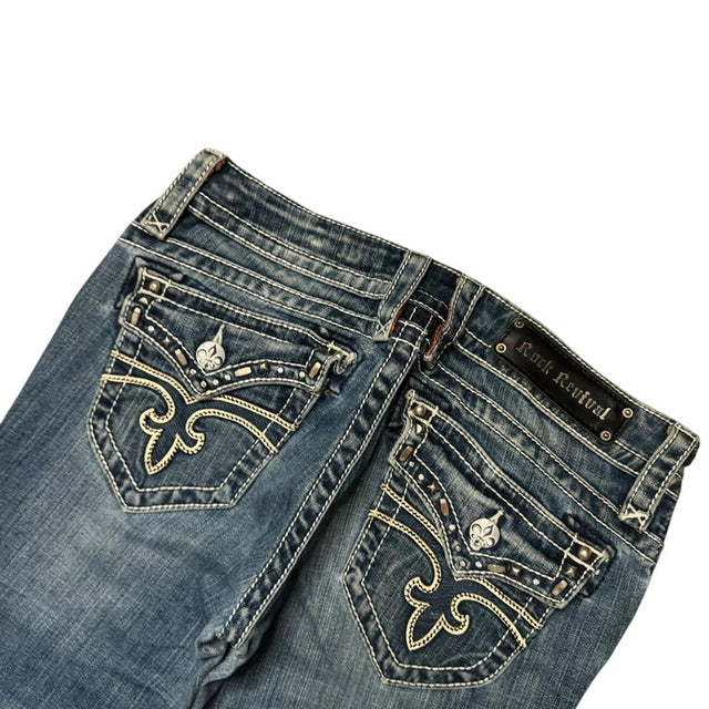 Rock Revival flared/bootcut low waist women designer jeans(w30)