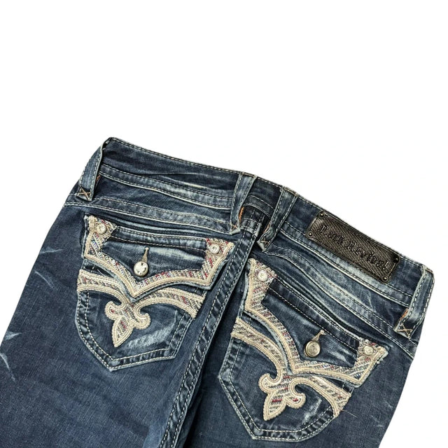 Rock Revival flared/bootcut low waist women designer jeans(w29)