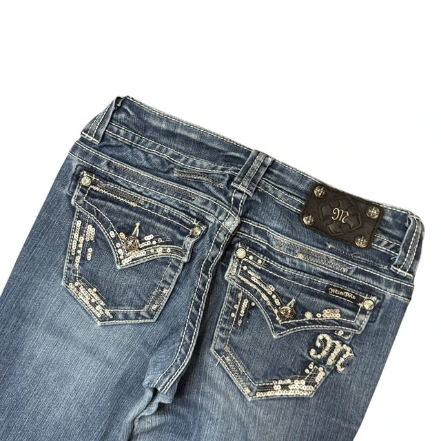 Miss me flared/Bootcut low waist women designer jeans(w27)