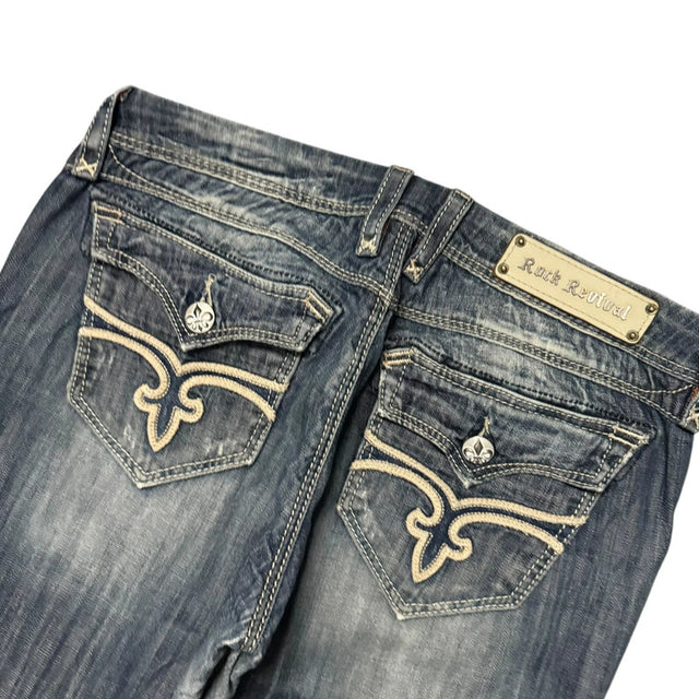 Rock Revival Straight leg low waist women designer jeans(w31)