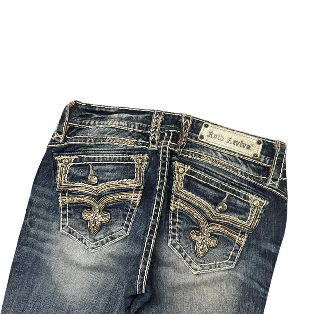 Rock Revival flared/bootcut low waist women designer jeans(w28)
