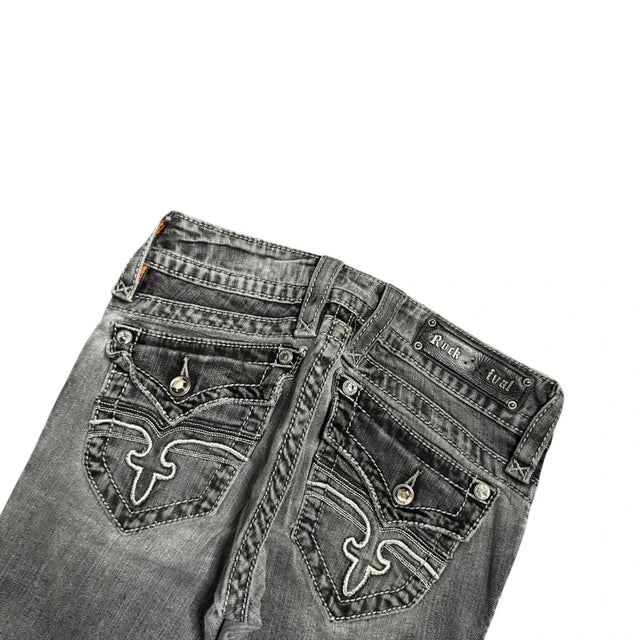 Rock Revival Straight leg low waist women designer jeans(w27)