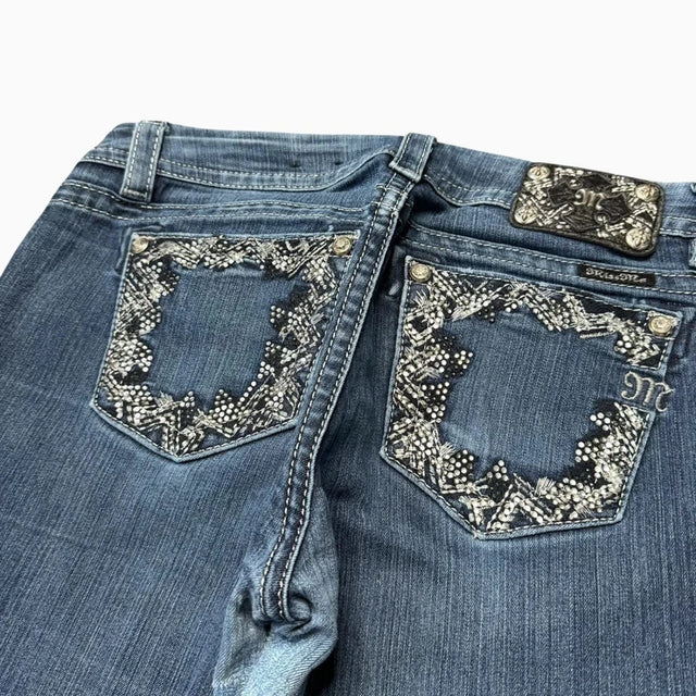 Miss me flared/bootcut mid rise women designer jeans(w30)