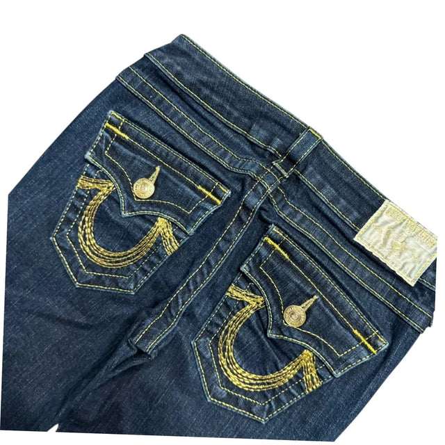 True Religion straight leg low waist women designer jeans(w26)