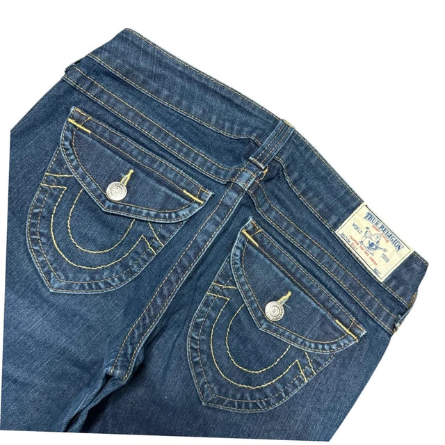 True Religion straight leg low waist womens designer Jeans (w32)