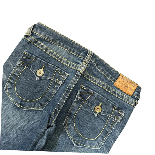 True Religion Limited Edition straight leg unisex designer jeans(w32)