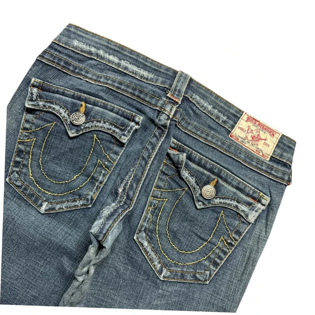 True Religion flared/bootcut low waist women designer jeans(w30)
