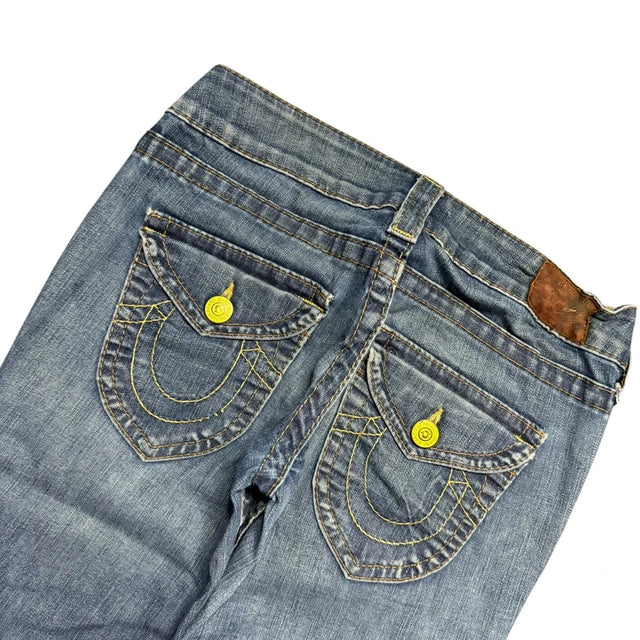 True Religion straight leg low waist women designer Jeans(w26)