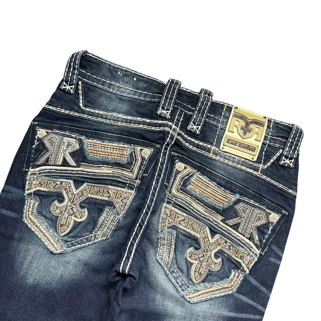 Rock Revival slim straight unisex designer Jeans(w30)