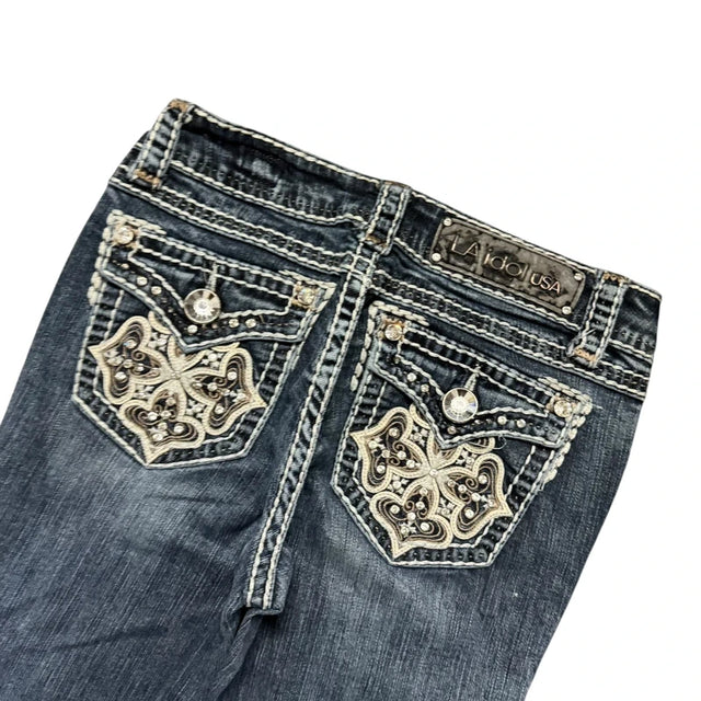 LA Idol USA Flared/bootcut low waist Women Designer jeans(w25)