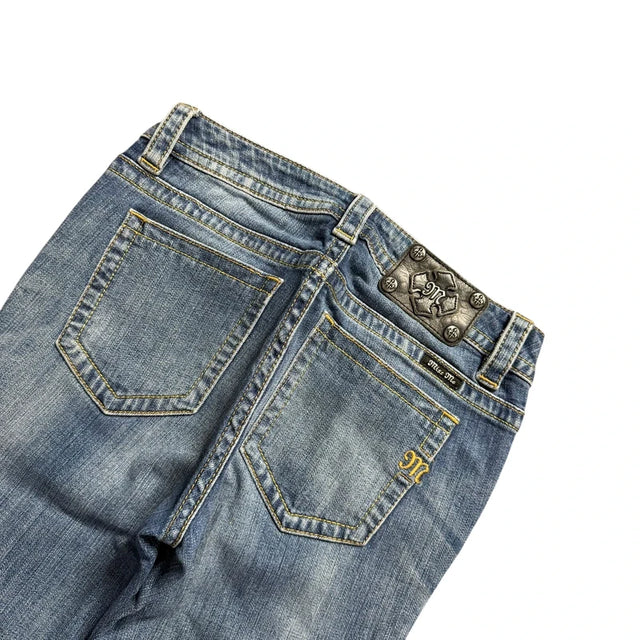 Miss me flared/bootcut low waist women designer jeans(w28)