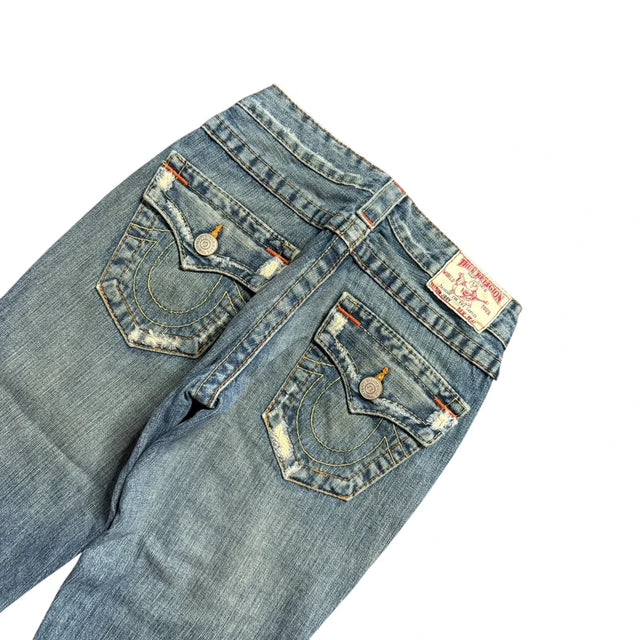 True Religion flared/bootcut low waist women designer jeans(w25)
