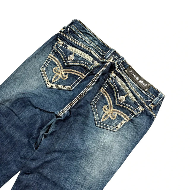 Rock Revival flared/bootcut low waist women designer jeans(w29)