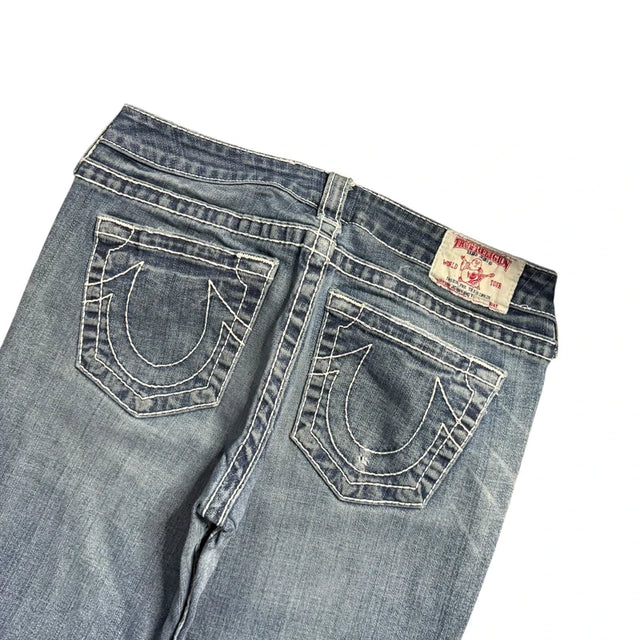 True Religion straight leg low waist women designer jeans(w31)