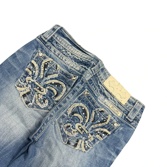 Miss me flared/bootcut low waist women designer jeans(w26)