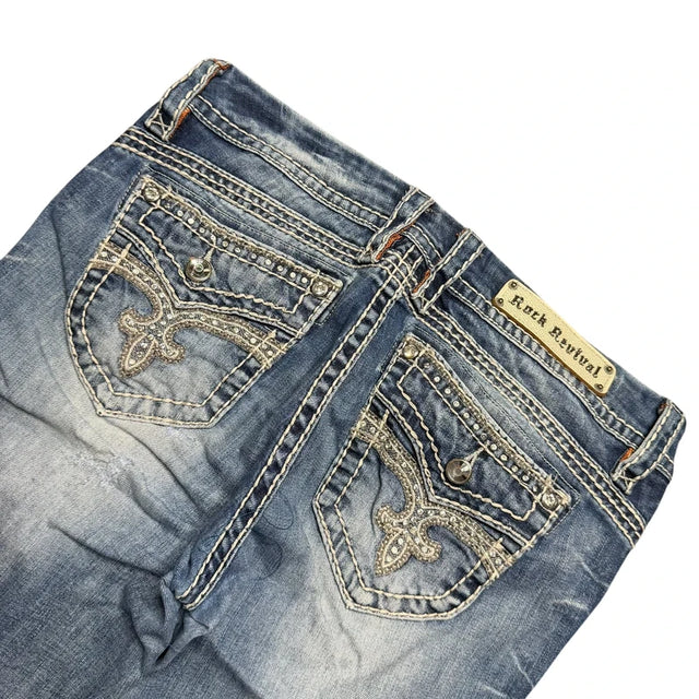 Rock Revival Straight leg low waist women designer jeans(w30