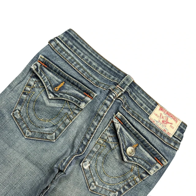 True Religion straight leg low waist women designer jeans(w27)