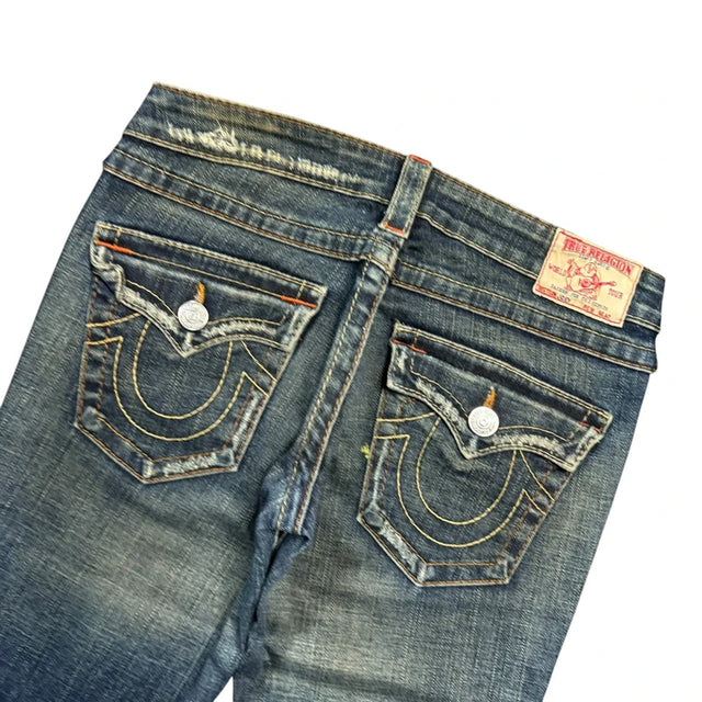 True Religion flared/bootcut low waist Women Designer jeans(w27)