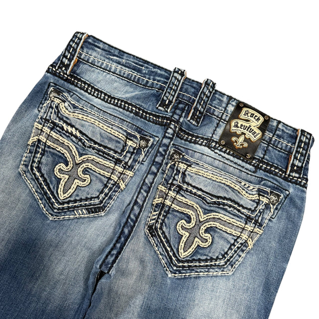 Rock Revival straight leg unisex designer Jeans(w32)