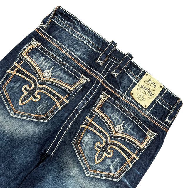 Rock Revival straight leg unisex designer Jeans(w34)