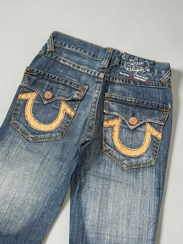 True Religion baggy/straight leg unisex designer jeans(w30)