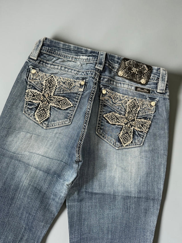 Miss me flared/bootcut low waist women designer jeans(w25)