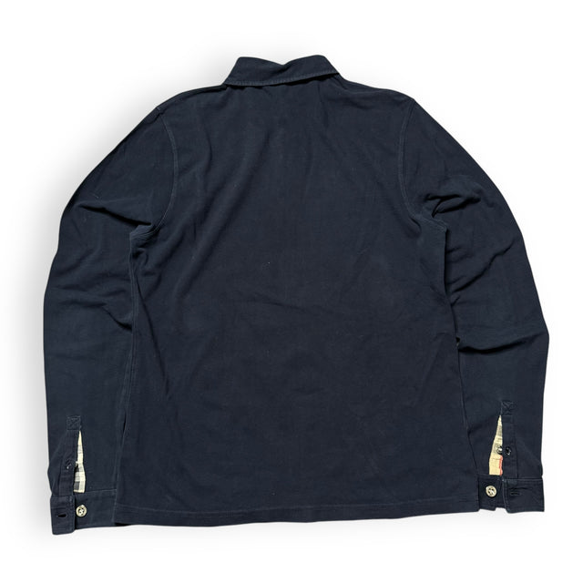 Burberry polo longsleeve navy (L)