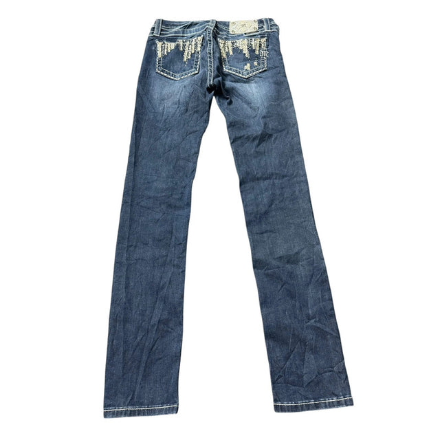 miss me straight leg/slim stretch designer women jeans (w26)